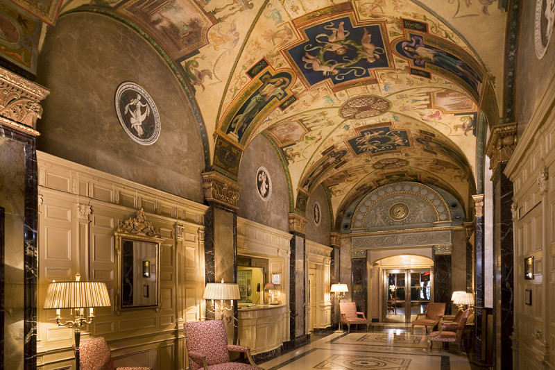 The lobby of the Sherry-Netherland Hotel, winner of the 2015 Interior Award.