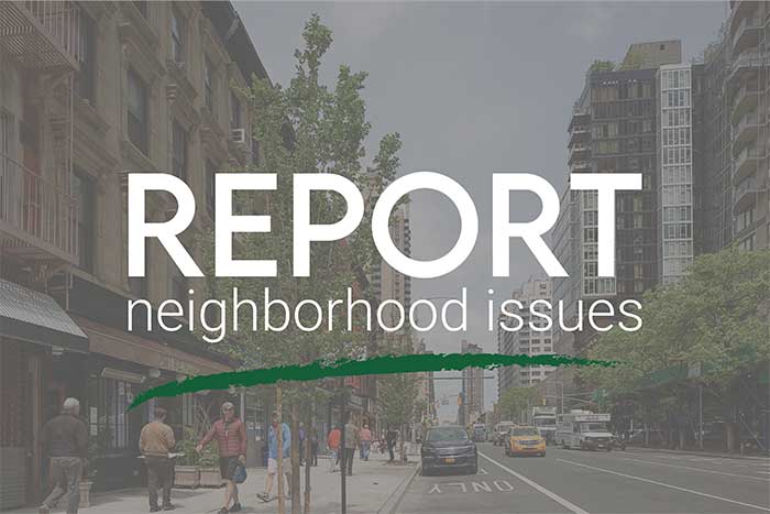 report neighborhood issues by clicking here